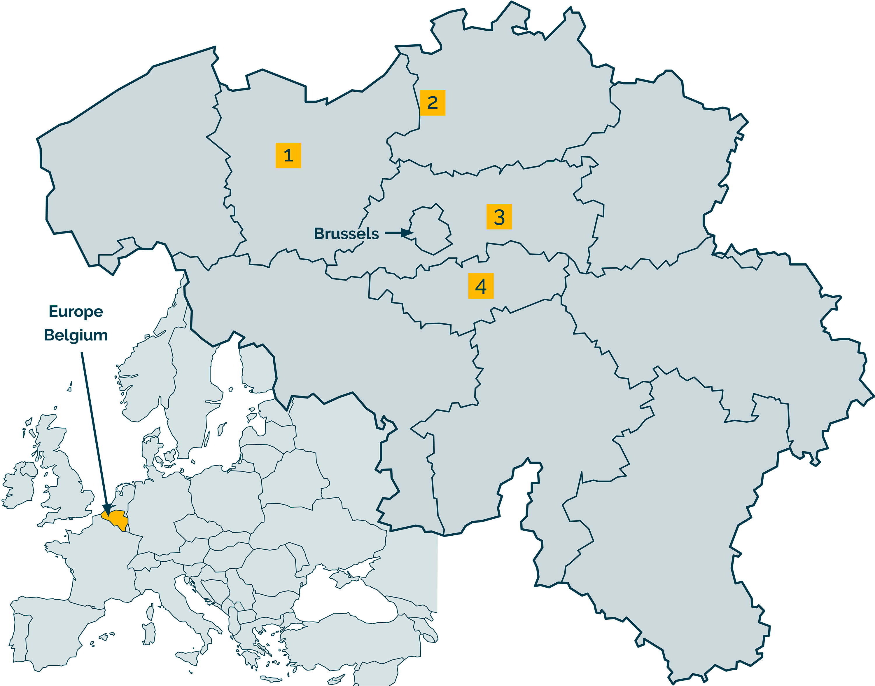 Map of Belgium