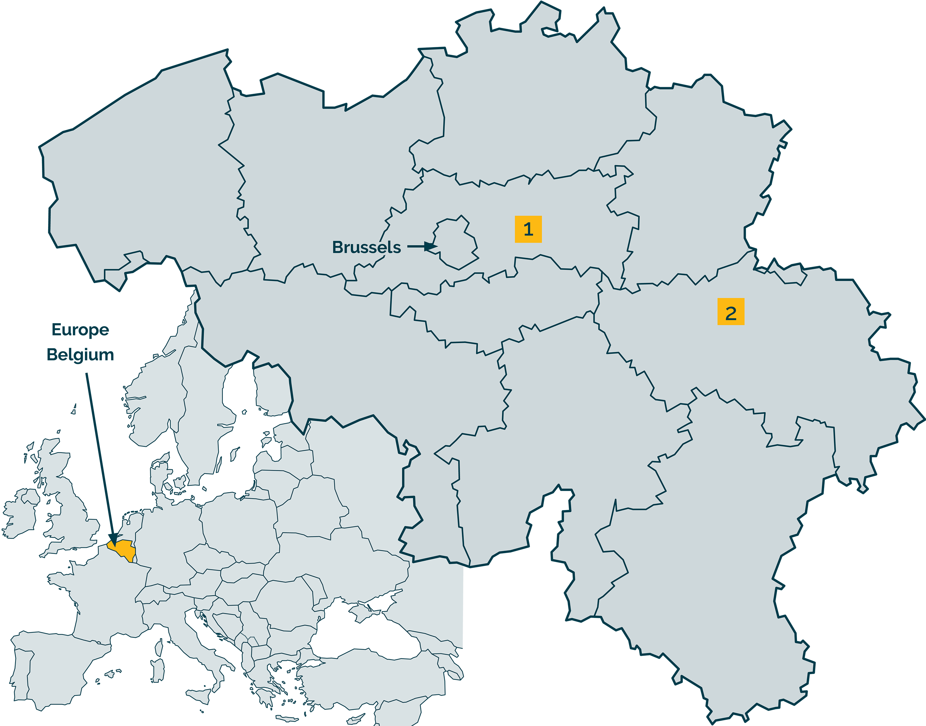 Map of Belgium