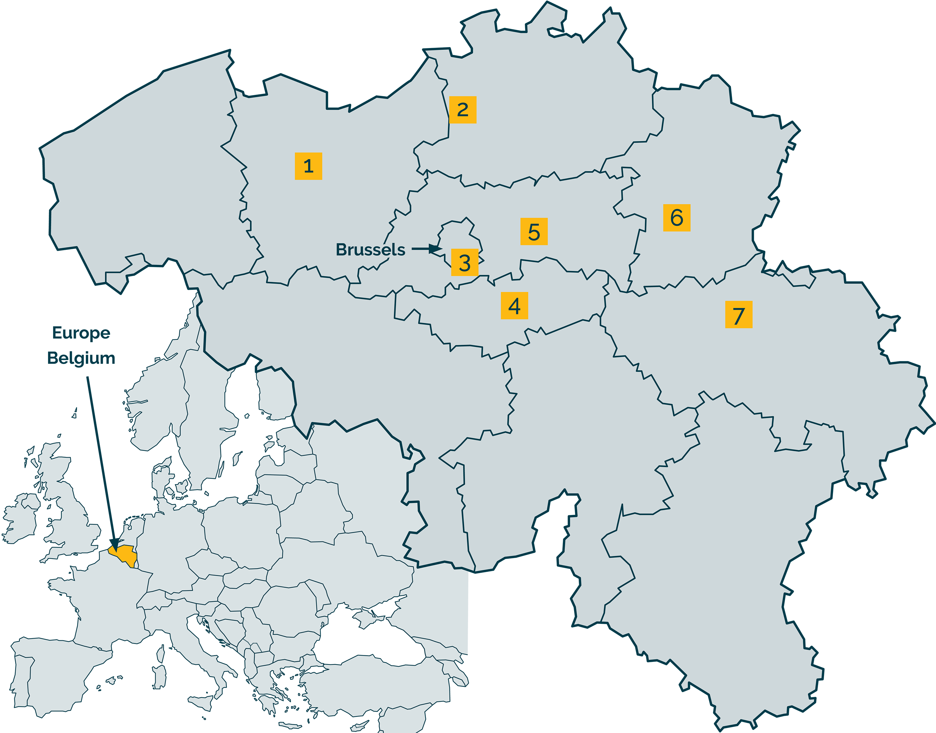 Map of Belgium
